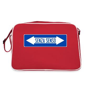 Signe de route de non-sens - Sac Retro - rouge/blanc - Dos
