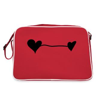 coeurs noirs - Sac Retro - rouge/blanc - Dos