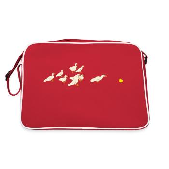 Ducks and rubber ducks - Retro Bag - red/white - Back
