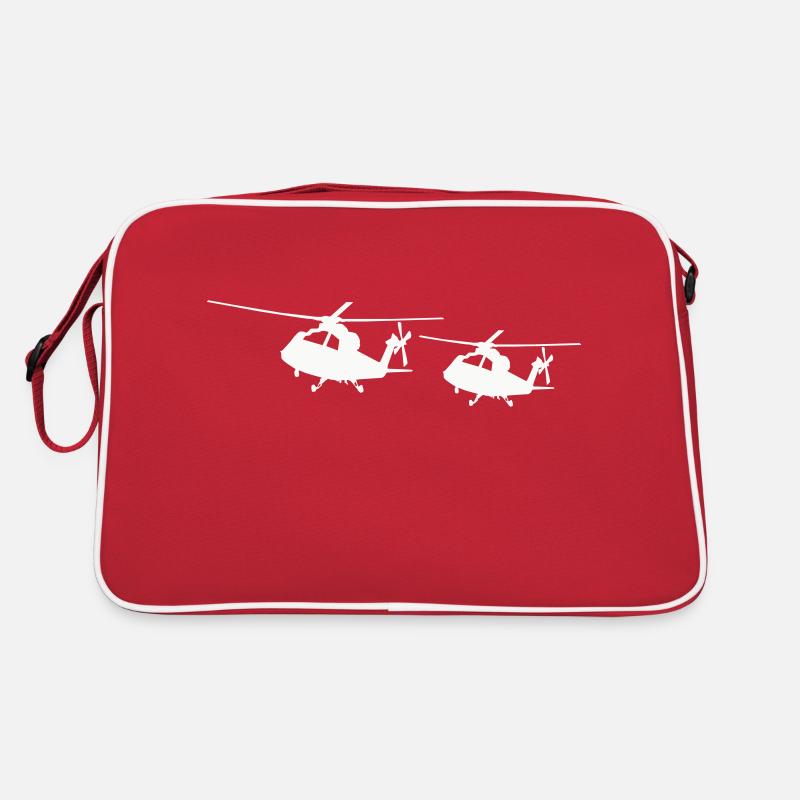 hubschrauber silhouette Retro Tasche