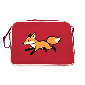 :: Un renard qui court joyeusement :: - Sac Retro - rouge/blanc - Dos