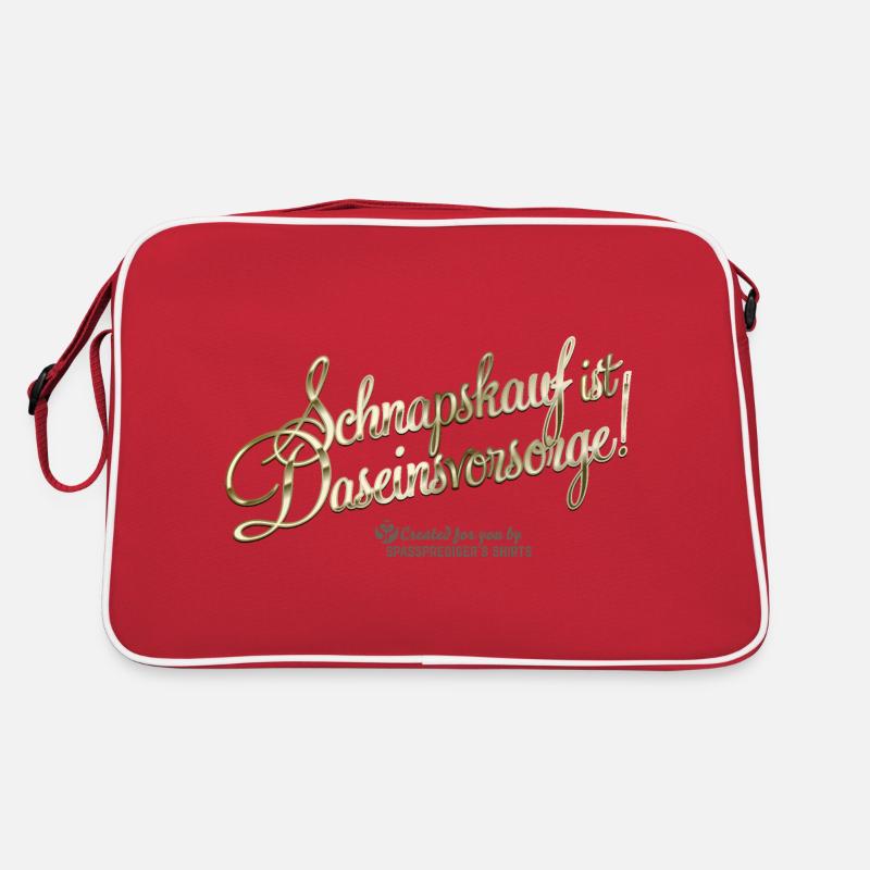 Spruch Schnapskauf Retro Tasche
