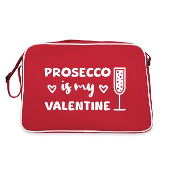 Prosecco Is My Valentine - Retro Bag - red/white - Back