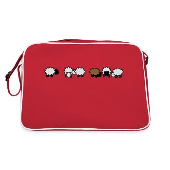 Sheep - Retro Bag - red/white - Back