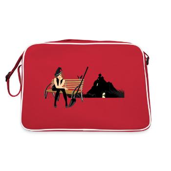Sorcière d’Halloween - Sac Retro - rouge/blanc - Dos