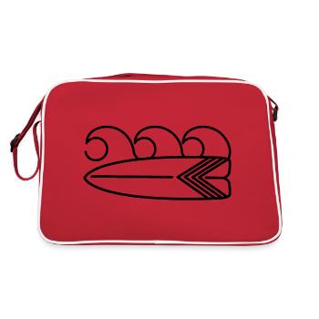 Planche de surf - Sac Retro - rouge/blanc - Dos