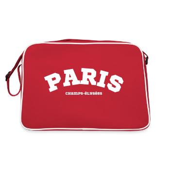 Paris, champs élysées - Retro Tasche - Rot/Weiß - Hinten