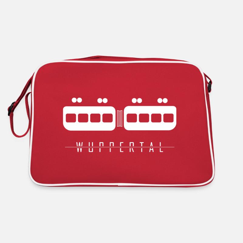 Schwebebahn - Retro Tasche - Rot/Weiß