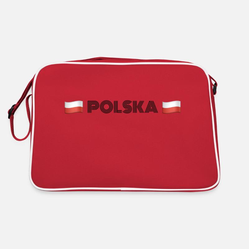 POLSKA - Retro Tasche - Rot/Weiß