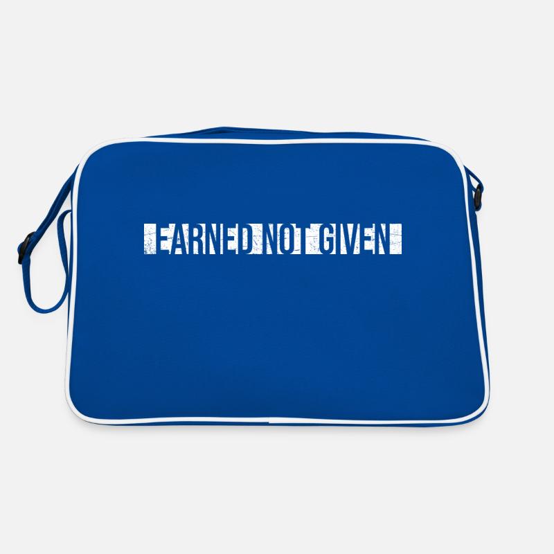Earned Not Given Positive Mindset Motivation Retro Bag