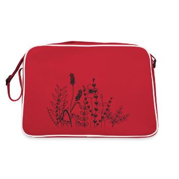 Flower meadow - Retro Bag - red/white - Back
