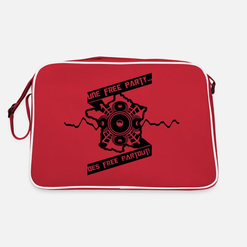Kostenlose überall! - Retro Tasche - Rot/Weiß