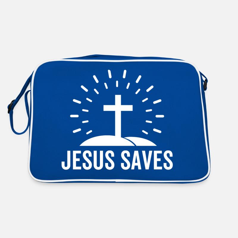 Jesus rettet Retro Tasche