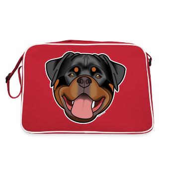 Rottweiler - naturel - Sac Retro - rouge/blanc - Dos