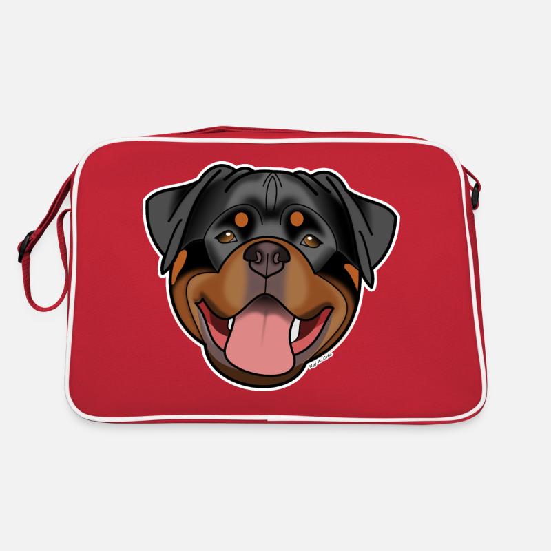 Rottweiler - natur Retro Tasche