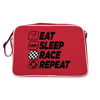 MANGER LA COURSE DU SOMMEIL RÉPÉTER - Sac Retro - rouge/blanc - Dos