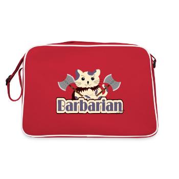Dungeons and Kittens (Barbarian) - Retro Bag - red/white - Back
