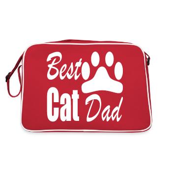 Best Cat Dad - Retro Bag - red/white - Back