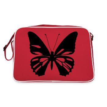 Butterfly Nature Butterflies Vector 5 - Retro Bag - red/white - Back