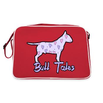 Pit Bull, American Staff - Retro Bag - red/white - Back