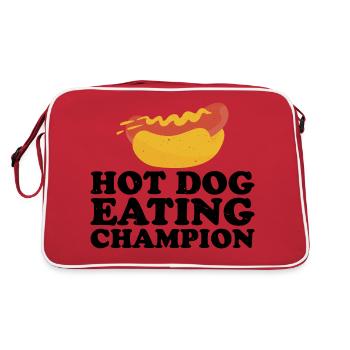 Hot Dog Eating Champion 10 - Retro Tasche - Rot/Weiß - Hinten