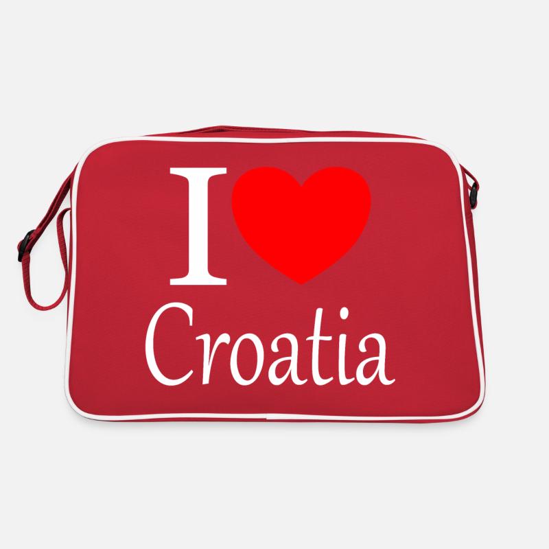 J’aime la Croatie Sac Retro