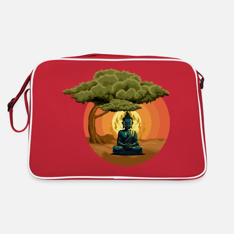 Buddha Mönch Namaste Buddhismus I Geschenk Retro Tasche
