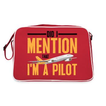 Did I Mention That I'm A Pilot 3 - Retro Tasche - Rot/Weiß - Hinten