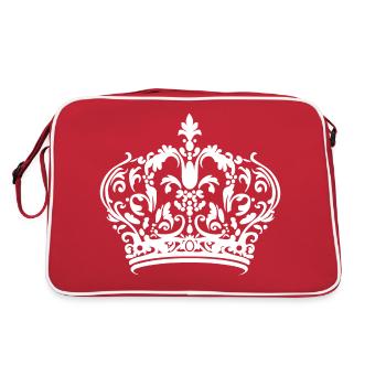 Crown Symbol King Queen - Retro Bag - red/white - Back
