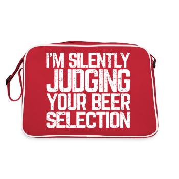 Silently Judging Beer Selection St. Patrick's Day - Retro Bag - red/white - Back