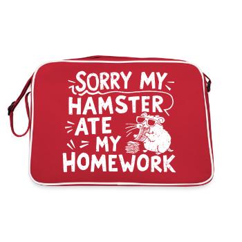 Funny saying for hamster fans - Retro Bag - red/white - Back