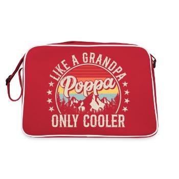 Like A Grandpa Poppa Only Cooler Retro Fathers Day - Retro Bag - red/white - Back