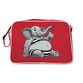 Eléphant en bikini - Sac Retro - rouge/blanc - Dos