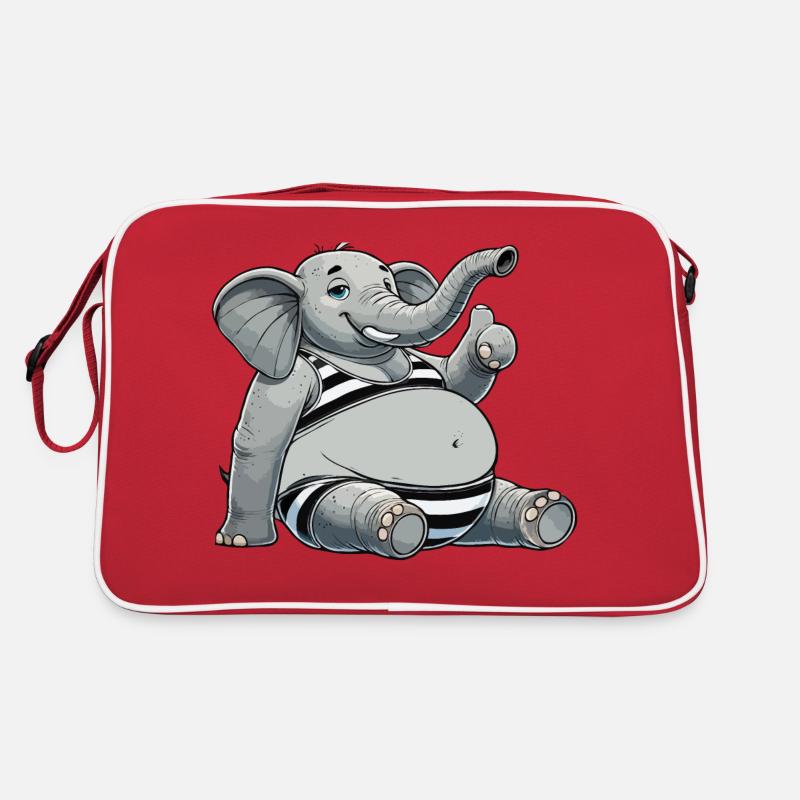Elefant im Bikini Retro Tasche
