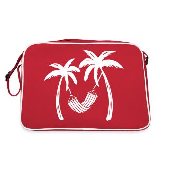 palms relax - Retro Tasche - Rot/Weiß - Hinten