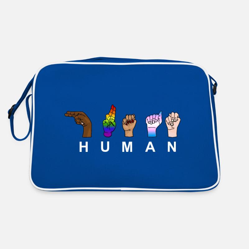 HUMAN RACE, Respect, Pride - Handzeichen Retro Tasche