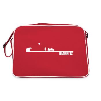 Biarritz Wave Surf Van life - Retro Bag - red/white - Back