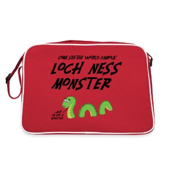loch ness monster - Retro Bag - red/white - Back