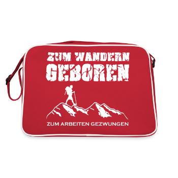 Né à la marche, forcé au travail - Sac Retro - rouge/blanc - Dos