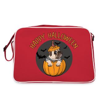 happy Halloween mops - Sac Retro - rouge/blanc - Dos