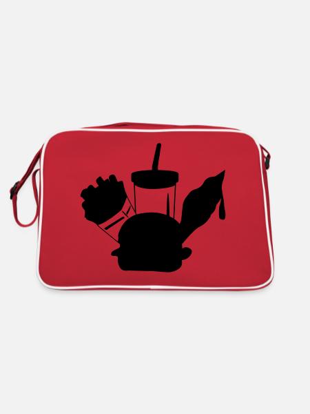 Fast food menue ice cream - Retro Bag - red/white - Back