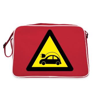 Panneau d'avertissement de voiture électronique - Sac Retro - rouge/blanc - Dos