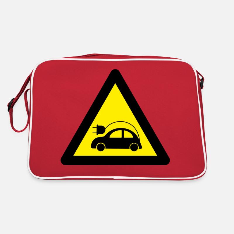 E car warning e-car warning sign Retro Bag