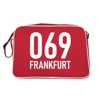 069 - Frankfurt - area code - telephone - phone - Retro Bag - red/white - Back