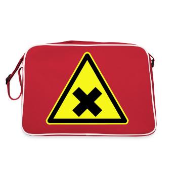 Avertissement de danger pour la santé - Sac Retro - rouge/blanc - Dos