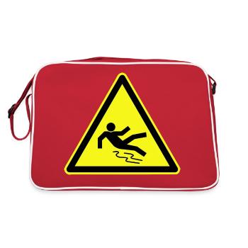 Smooth Warning, Slippery Warning - Retro Bag - red/white - Back