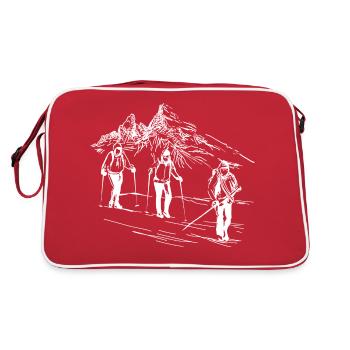 Un hommage au Watzmann: Berchtesgadener Land - Sac Retro - rouge/blanc - Dos