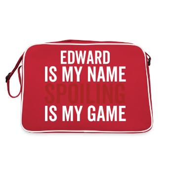 Edward is My Name Spoiling is My Game - Retro Bag - red/white - Back
