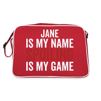 Jane est mon nom Spoiling est mon jeu - Sac Retro - rouge/blanc - Dos