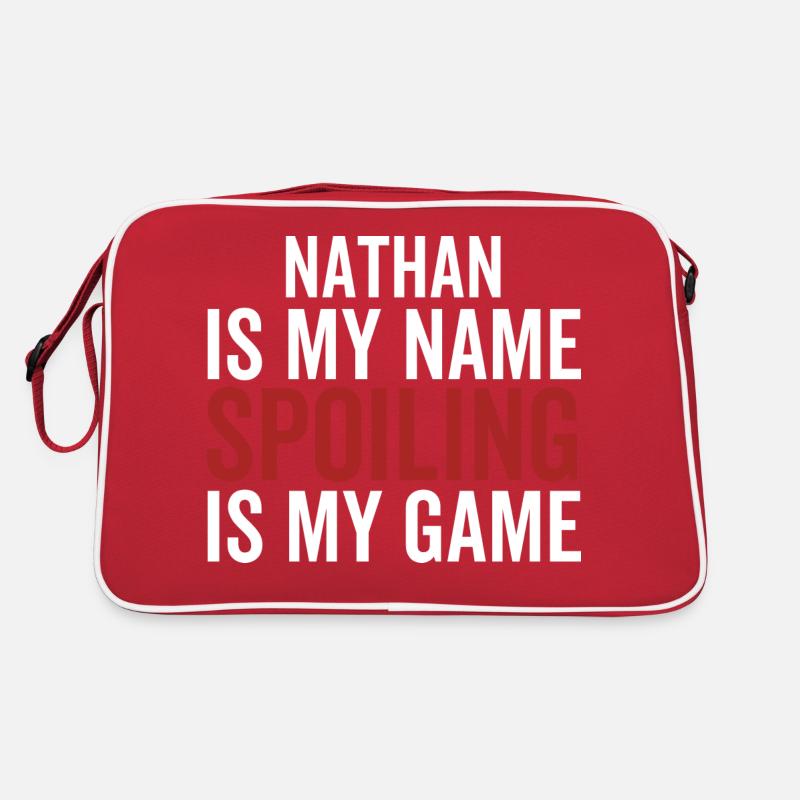 Nathan est mon nom Spoiling est mon jeu Sac Retro